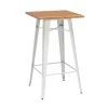 Ofm 24" Square White Metal Bar Table with Wood Top -Kitchen & Dining Furniture Sales Store OFM20LLC 161 BT24 WHT NT 01