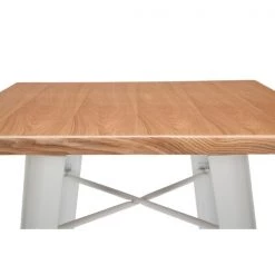 Ofm 24" Square White Metal Bar Table with Wood Top -Kitchen & Dining Furniture Sales Store OFM20LLC 161 BT24 WHT NT 06