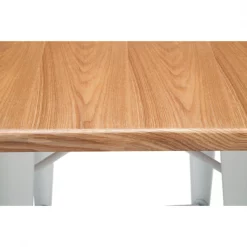 Ofm 24" Square White Metal Bar Table with Wood Top -Kitchen & Dining Furniture Sales Store OFM20LLC 161 BT24 WHT NT 08