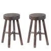 Vintiquewise Antique Round Wooden Chair Log Cabin Stools, PK 2 -Kitchen & Dining Furniture Sales Store Quickway20Imports20Inc 705834xx9cb96b