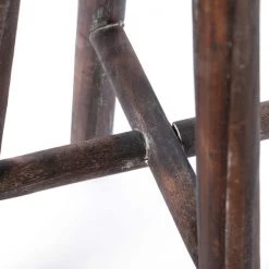 Vintiquewise Antique Round Wooden Chair Log Cabin Stools, PK 2 -Kitchen & Dining Furniture Sales Store Quickway20Imports20Inc 705839xxb58473