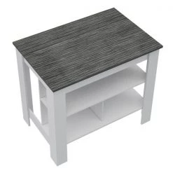 Sego Lily Lindon Kitchen Island in White with Smokey Oak Top -Kitchen & Dining Furniture Sales Store RST20Brands20LLC SLxxKISLxx1xxWHTASHxxmainxx06xxec88d2