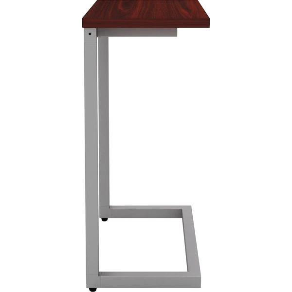 Rectangle Lorell Guest Area Cantilever Table, 9.9 W, 17.4 L, 26.5 H, Laminate Top, Mahogany 5 Rectangle Lorell Guest Area Cantilever Table, 9.9 W, 17.4 L, 26.5 H, Laminate Top, Mahogany - Image 3