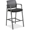 Lorell Stool, f/Guests, Mesh Back, 23-5/8"x22-78"x42-7/8", Black