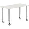 Rectangle Lorell Height-adjustable 48" Rectangular Table, 23.62 W, 48 L, 33.62 H, Laminate Top