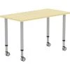 Rectangle Lorell Height-adjustable 48" Rectangular Table, 23.62 W, 48 L, 33.62 H, Laminate Top -Kitchen & Dining Furniture Sales Store S.P.20Richards20Company LLR69582 MainImage