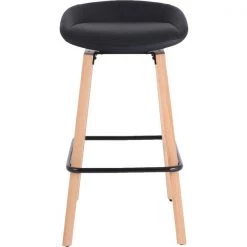 Lorell Guest Stool, Low-back, Wood Legs, 17-3/8"x14-1/8"x33-1/2", BK -Kitchen & Dining Furniture Sales Store S.P.20Richards20Company decb63423cb6a5e0c13e654dc6855579xx9c9930