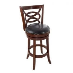 Hastings Home 30 inch Swivel Bar Stool - Brown, Black -Kitchen & Dining Furniture Sales Store TG20Midco20LLC20dba20Trademark20Global20LLC 75xxgv15039xx1