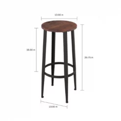 Hastings Home Round Metal Bar Stools, 2 Pack -Kitchen & Dining Furniture Sales Store TG20Midco20LLC20dba20Trademark20Global20LLC 80xxfstlxx8xx1