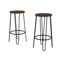 Hastings Home Hairpin Leg Bar Stools, 2 Pack