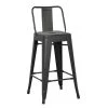 AC Pacific ACBS02-30-MB 30 in. Costal Metal Barstool with Bucket Back - Matte Black; Set of 2 -Kitchen & Dining Furniture Sales Store Unbeatablesale20Inc ACPC1612xx650xx6af1fb
