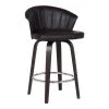 Armen Living LCASBAWABR30 30 in. Ashley Wood Back Swivel Faux Leather Bar Stool; Brown -Kitchen & Dining Furniture Sales Store Unbeatablesale20Inc ARMRT4691xx650xx1c5151
