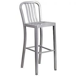 Alston Quality FM2700-30S 30 in. Metal Dining Counter Stool; Silver