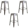 Ameri Home BSMETAL3PK 30 in. Loft Gun Metal Metal Bar Stool - 3 Piece -Kitchen & Dining Furniture Sales Store Unbeatablesale20Inc BFFT3520xx650xx321099