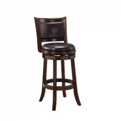 Boraam 46829 29 in. Augusta Swivel Stool; Cappuccino & Dark Brown