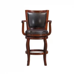 Boraam 52429 Jones Memory Swivel Stool; Cherry & Brown