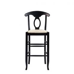 Boraam 99434 Keyhole Rush Barstool; Black