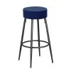 Best Master Furniture WY5168 2PC Blue Bar Stools Wyoming Blue Velvet Bar Stool - Set of 2 -Kitchen & Dining Furniture Sales Store Unbeatablesale20Inc BSTMS2902xx650xx5e4014