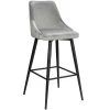 Best Master Furniture WY5170 2PC Grey 29 Bar Stools 29 in. Sunset Grey Velvet Bar Stool - Set of 2