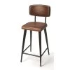 Butler Specialty 5378344 Saddle Brown Leather Counter Stool - 15 x 18 x 39 in. -Kitchen & Dining Furniture Sales Store Unbeatablesale20Inc BTLR5951xx1200xxeb86a9