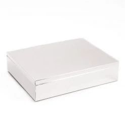 Stockage Supreme International 6 x 7.75 in. Silver Plated Rectangular Hinged Box with Black Velvet Lining