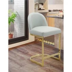 Chic Home FCS9478-US Modern Contemporary Airlie Counter Stool Chair; Silver