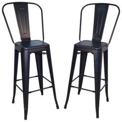 Carolina Cottage TH-1001-30F BLK 30 in. Adeline Barstool - Black