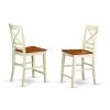 Fasttackle Quincy Counter Height Stools with X-Back in Buttermilk And Cherry Finish - Set of 2 -Kitchen & Dining Furniture Sales Store Unbeatablesale20Inc EWF2516xx650xx5ac82e