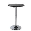 Inroom Furniture Designs SC-6094-B Wood & Chrome Metal Bar Table - Black -Kitchen & Dining Furniture Sales Store Unbeatablesale20Inc IFD2783xx1200xx753e9a