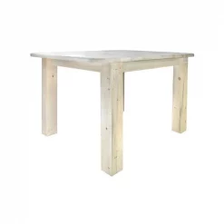 Montana Woodworks MWHCDT4PS36 Homestead Square 4 Post Dining Table; Ready Finish
