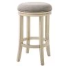 New Ridge Home Goods NH104854-FCS-DI 25 in. Victoria Bar Height Swivel Stool in Distressed Ivory Finish & Paradigm Quartz Fabric -Kitchen & Dining Furniture Sales Store Unbeatablesale20Inc NRDHG1363xx1200xx482ab2