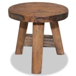 Onlinegymshop CB20461 Solid Reclaimed Wood Stool - 7.9 x 7.9 x 9.1 in.