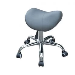 Onlinegymshop CB15663 Hydraulic Adjustable Rolling Massage Salon Spa Stool Saddle Chair; Gray