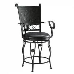 Powell D1062B17CS Ellie Big & Tall Counter Stool - Matt black and Grey