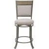 Powell D1283B19CS 24 in. Franklin Swivel Counter Stool; Pewter - Fabric & Wood -Kitchen & Dining Furniture Sales Store Unbeatablesale20Inc POWL5152xx650xx6e7561