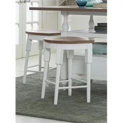 Procomfort Dining Room Counter Stool - Light Oak And Distressed White