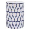 Safavieh ACS5202A Wallis Garden Stool; Blue & White -Kitchen & Dining Furniture Sales Store Unbeatablesale20Inc SFVH148023xx650xx7efff2