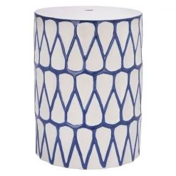 Safavieh ACS5202A Wallis Garden Stool; Blue & White