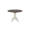 Sunset Trading DLU-ADW4242CB-AW Round Drop Leaf Pub Table - Antique White with Chestnut Top -Kitchen & Dining Furniture Sales Store Unbeatablesale20Inc SUNFRN4255xx650xxc2c325