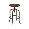 Lavish Homes Lavish Home 80-FSTL-6 Swivel Bar Stool - Adjustable Backless Bar or Counter Height Kitchen Stool-Metal; Dark Walnut Stained Seat & Coffee Colored Legs -Kitchen & Dining Furniture Sales Store Unbeatablesale20Inc TRDMR324424xx650xx3ec705