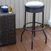 Trademark Global 99-1051-B Outdoor Ribbed Swivel Barstool - Black -Kitchen & Dining Furniture Sales Store Unbeatablesale20Inc TRDMR55303xx650xx71be24