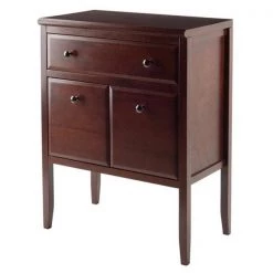 Winsome 40728 35.43 x 27.56 x 16.34 in. Orleans Modular Buffet with Drawer & Cabinet; Cappuccino