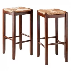 Winsome 94280 Kaden 2 Piece Set Bar Stools Rush Seat