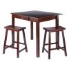 Winsome Wood 94804 Perrone Set High Table with Saddle Seat Stools - 3 Piece -Kitchen & Dining Furniture Sales Store Unbeatablesale20Inc WNSM1748xx650xx4b1180