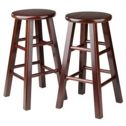 Winsome Trading 94274 Element Counter Stools Set; Walnut - 2 Piece