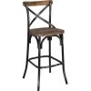 Acme 96640 43 x 20 x 18 in. Zaire Bar Chair; Walnut & Antique Black -Kitchen & Dining Furniture Sales Store Unbeatablesale20Inc acme218xx650xx50fb5a