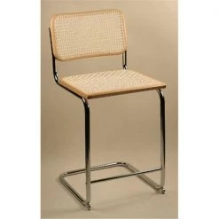 Alston Quality 5-33-24-Walnut 24 in. Breuer Counter Stool