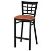 Alston Quality 210-30-BLK-Tan 30 in. H Lattice Back Bar Stool Black Frame -Kitchen & Dining Furniture Sales Store Unbeatablesale20Inc astqt645xx650xx63f0bb
