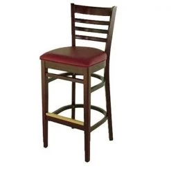 Alston Quality 3637-30 UP-CHY-Burgundy 30 in. Diana Bar Stool With Upholstered Seat Cherry Frame