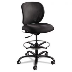 Safco Products Safco 3394BL Vue Heavy-Duty Extended Height Stool Black Back-Base-Seat